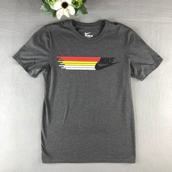 Nike Mens Athletic Cut Crew Neck Cotton Logo Graphic T Shirt - Picture 1 of 8